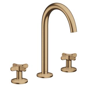 Wastafelmengkraan AXOR One 3-gats 170 en PO afvoer Brushed Bronze