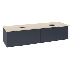 Wastafelonderkast Antao 1600x360x500mm Mid.Blue Matt Lacquer K39053HG