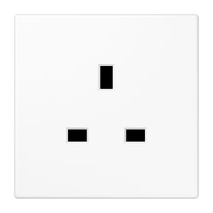 Wandcontactdoos British Standard 13A LS alpin wit