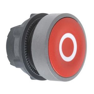 red flush pushbutton head white markedO" cp grey