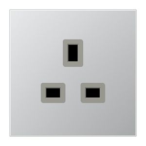 Wandcontactdoos British Standard 13A LS-aluminium