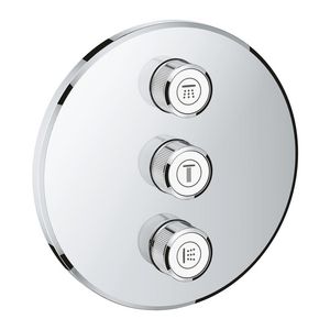 Grohtherm SMARTCONTROL drievoudig afbouwdeel volume chroom rond