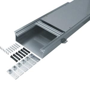 Vloergoot bovenliggend bodembak staal 300x70-110mm VVE=2