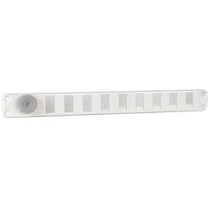 ALU schuifrooster+gaas 300x30mm wit
