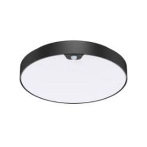Plafonnière Moon Eclipse PIR 250mm zwart 3CCT 2700K 3000K 4000K 10/15W