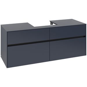 Wastafelonderkast Collaro 1400x548x500mm Marine Blue C07300VQ