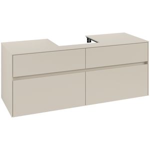 Wastafelonderkast Collaro 1400x548x500mm Cashmere Grey C07300VN