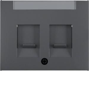 Centraaldoos RJ-datacontactd. 2v berker K.1/K.5 antraciet
