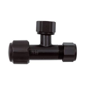 Hoekstopkraan zwart 12mm knel x 3/8" bi. VVE=100