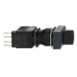 Keuzeschakelaar 2 standen Ø16mm 1NO Zwart