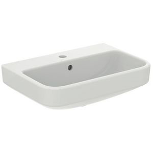 Wastafel I.LIFE-S 55x38cm met kraangat + overloop wit Ideal Plus