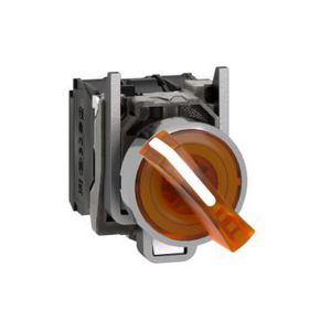 verlichte schakelaar 22mm 230/240V AC led oranje 2 standen
