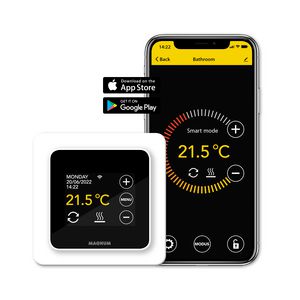 Thermostaat REMOTE CONTROL Wifi + vloersensor wit RAL9010