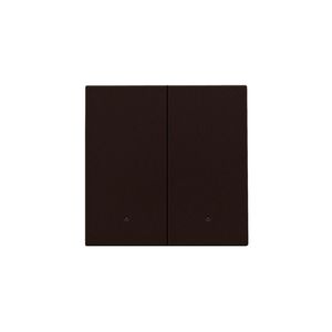 Afwerkingsset lens dubbele elektr. schakelaar/knop d.brown