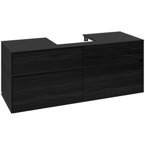 Wastafelonderkast Collaro 1400x548x500mm Black Oak C07300AB
