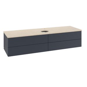 Wastafelonderkast Antao 1600x360x500mm Mid.Blue Matt Lacquer L25153HG