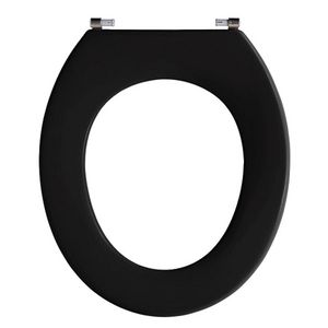 Closetzitting enkel zonder deksel OBJECTA zwart polygiene vast scharnier boutlengte 55mm