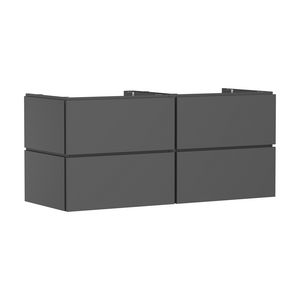 Badmeubel Xilesa E 1375/550 4 lades waskom/gesl wastafel Slate Matt Grey