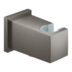 Euphoria cube wandaansluitbocht met houder hard graphite geborsteld (mat donker grijs)