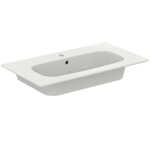 Wastafel I.LIFE-A VANITY 84cm met kraangat + overloop wit
