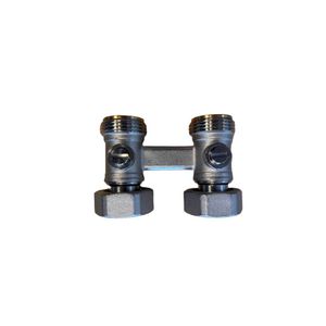 H-onderblok recht 3/4" x 3/4" bu. x bi. 2 x adapter euroconus VVE=50