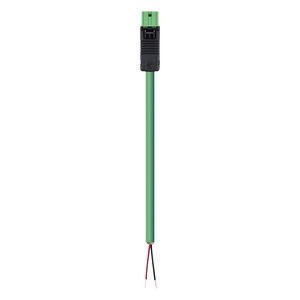 Aansluitsnoer BST14I2 male 0,5mm² 100cm dca groen VVE=100