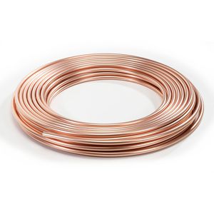Koperen buis 8x1mm EN 1057 zacht op rol 50 mtr. VVE=50