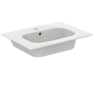 Wastafel I.LIFE-A VANITY 64cm met kraangat + overloop wit
