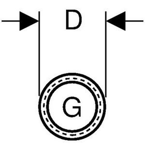 Lengte a 115cm draadbuis 1/2"bu.dr. verzinkt