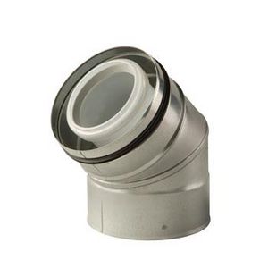 Bocht 45° clv 80/125 pptl/metaal