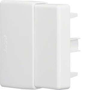 LFE, eindplaat voor goot 60 mm breed, UV-bestendig, verkeerswit Hager