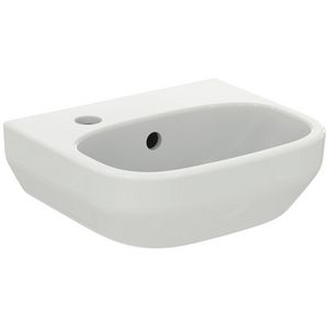 fontein I.LIFE-A 35x30cm met kraangat links + overloop wit Ideal plus