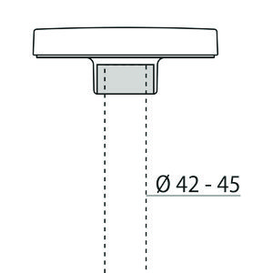 Adapter kop van mast Ø45mm PADO