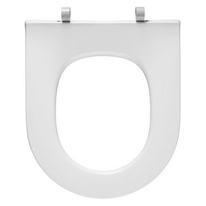 Closetzitting enkel zonder deksel OBJECTA D PRO wit polygiene vast scharnier boutlengte 60mm DF7