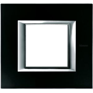 Afdekraam Nacht zwart glas recht 2 modulen Axolute