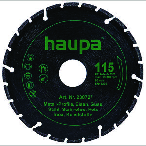 Slijpschijf doorslijp diamant Ø115mm alles muv steen