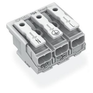 Kroonklem Drukknop ext. Linect wit 294-8093/3025-000 VVE=500