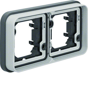 Afdekraam voor inbouwmontage 2-v hor. W.1 ECO grijs