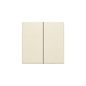 Afwerkingsset dubbele elektr. schakelaar /knop cream