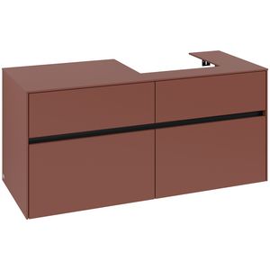 Wastafelonderkast Collaro 1200x548x500mm Wine Red C07200AH