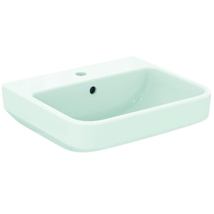 Wastafel 500x440x180mm m. 1 kraangat m. overloop gl wit sg i.life b