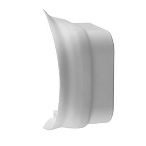 Aansluitstuk met flexibele rand 80x60mm wit PVC RAL9010