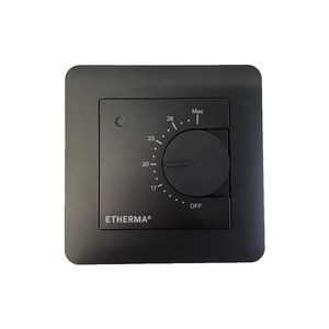Afdekraam & cover in het zwart voor thermostaat eBASIC-1