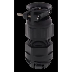 Push-in kabelwartel polyam IP68 M12, trekontlasting doorlaat 3-7mm zwart (ESKVZ-P12BK) VVE=50