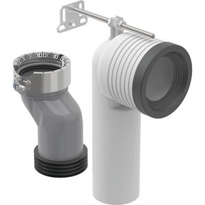 Aansluitset voor staand closet TurboFlush afvoer horizontaal