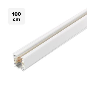 Spanningsrail 3-fase rail 100cm wit RAL9010