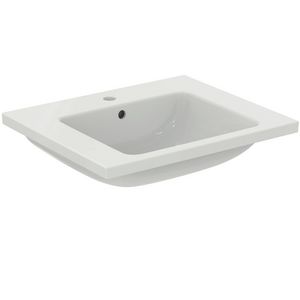 Wastafel I.LIFE-B VANITY dubbele wastafel 61x51cm 1x kraangat + overloop wit