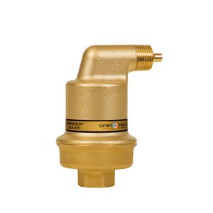 Automatische ontluchter messing SpiroTop Solar AutoClose 1/2"bn.dr. hoge temp. 180°C.