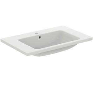 Wastafel I.LIFE-B VANITY dubbele wastafel 81x51cm 1x kraangat + overloop wit