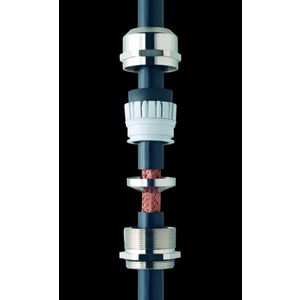 EMC-kabelwartel, RVS M25x1,5 doorlaat 9-17mm (ESSKV25EMV-S) VVE=10